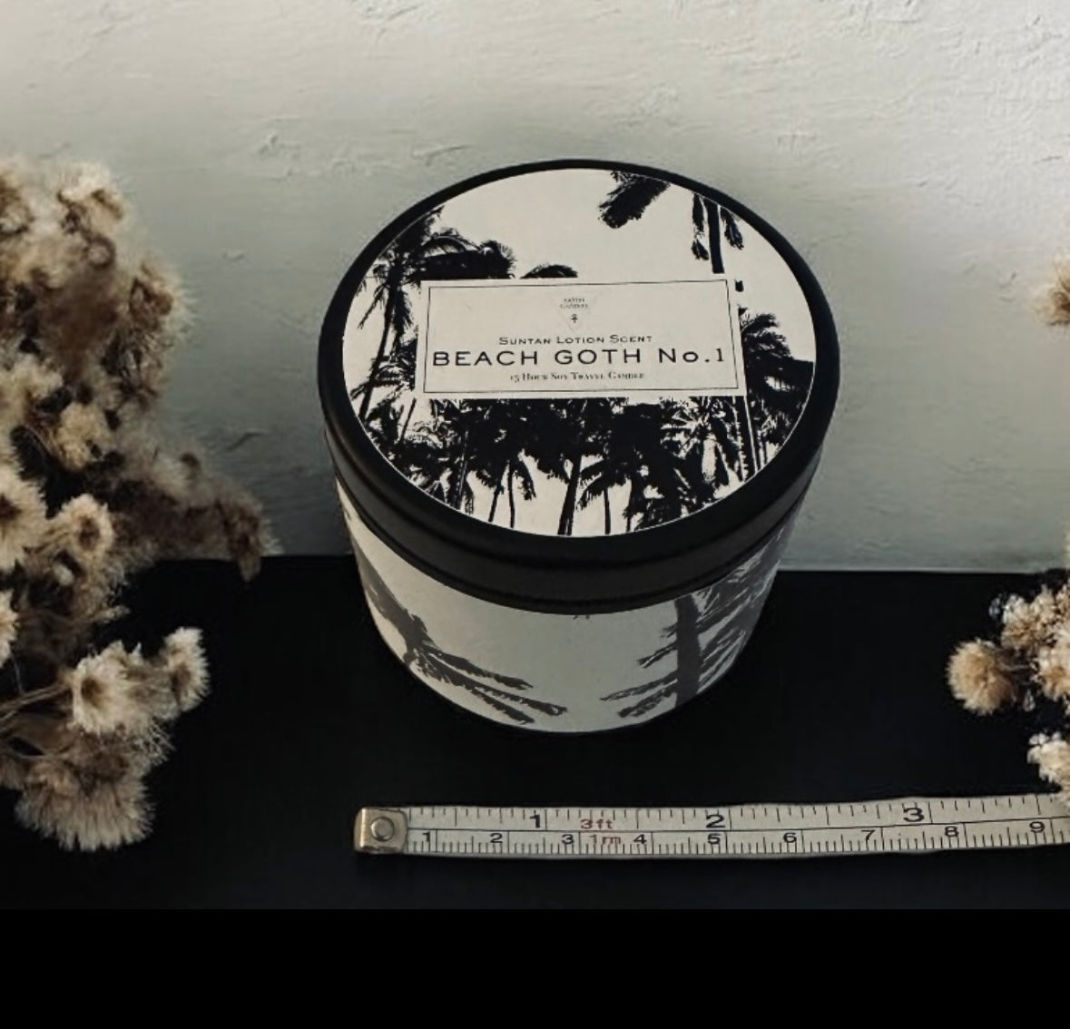 Limited Edition Goth Summer Travel Candle and Incense Bundle Set Soy Candle Suntan Lotion Tropical Vanilla Sea Salt Sandalwood Beach Goth