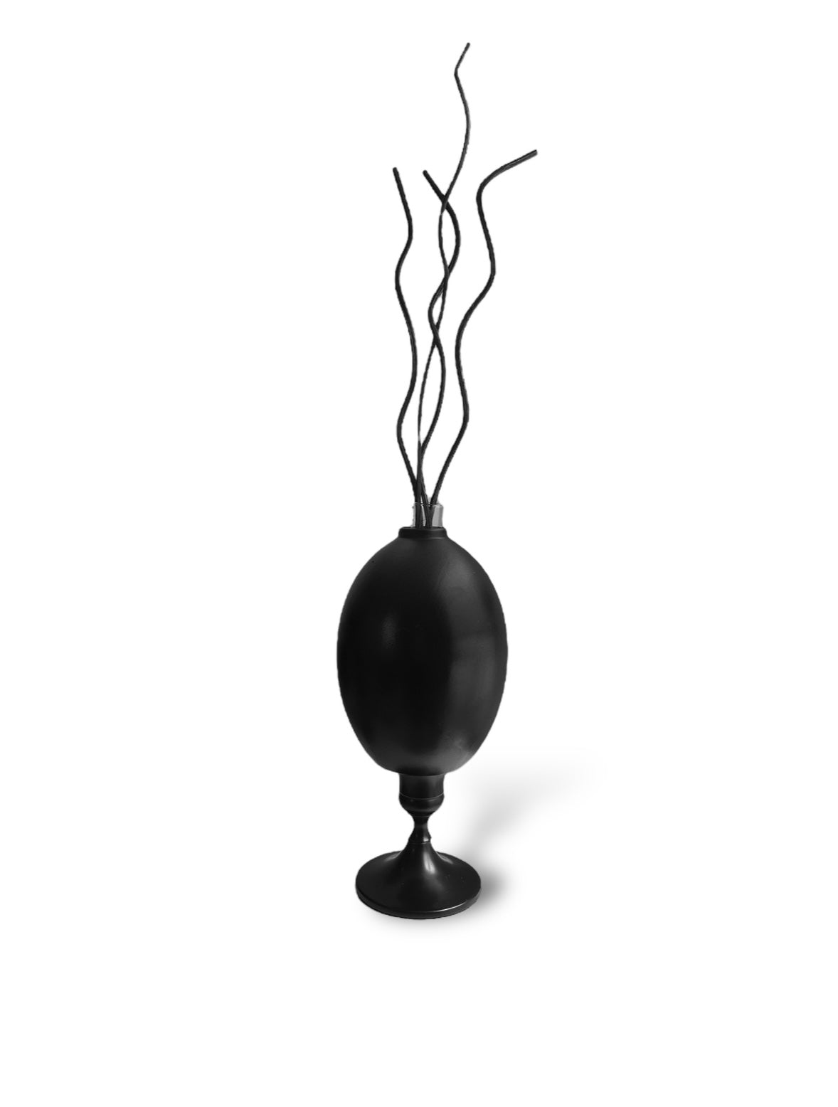 Black Goth Diffuser |Handmade|Ostrich Egg Shape Candle Holder Victorian|Pick Scent|Halloween