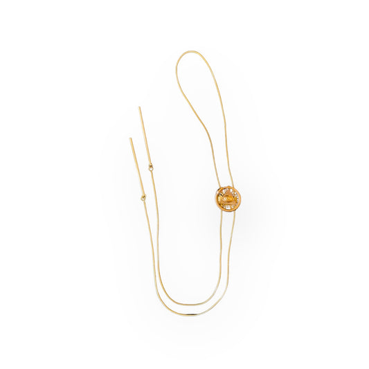 All Seeing Eye Ouroboros Gold Thin Dainty Bolo Illuminati Necklace