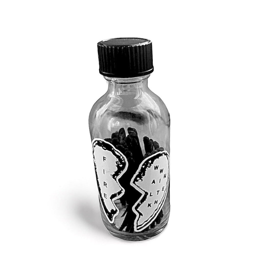 Twin Peaks Glass Bottle Black Matches