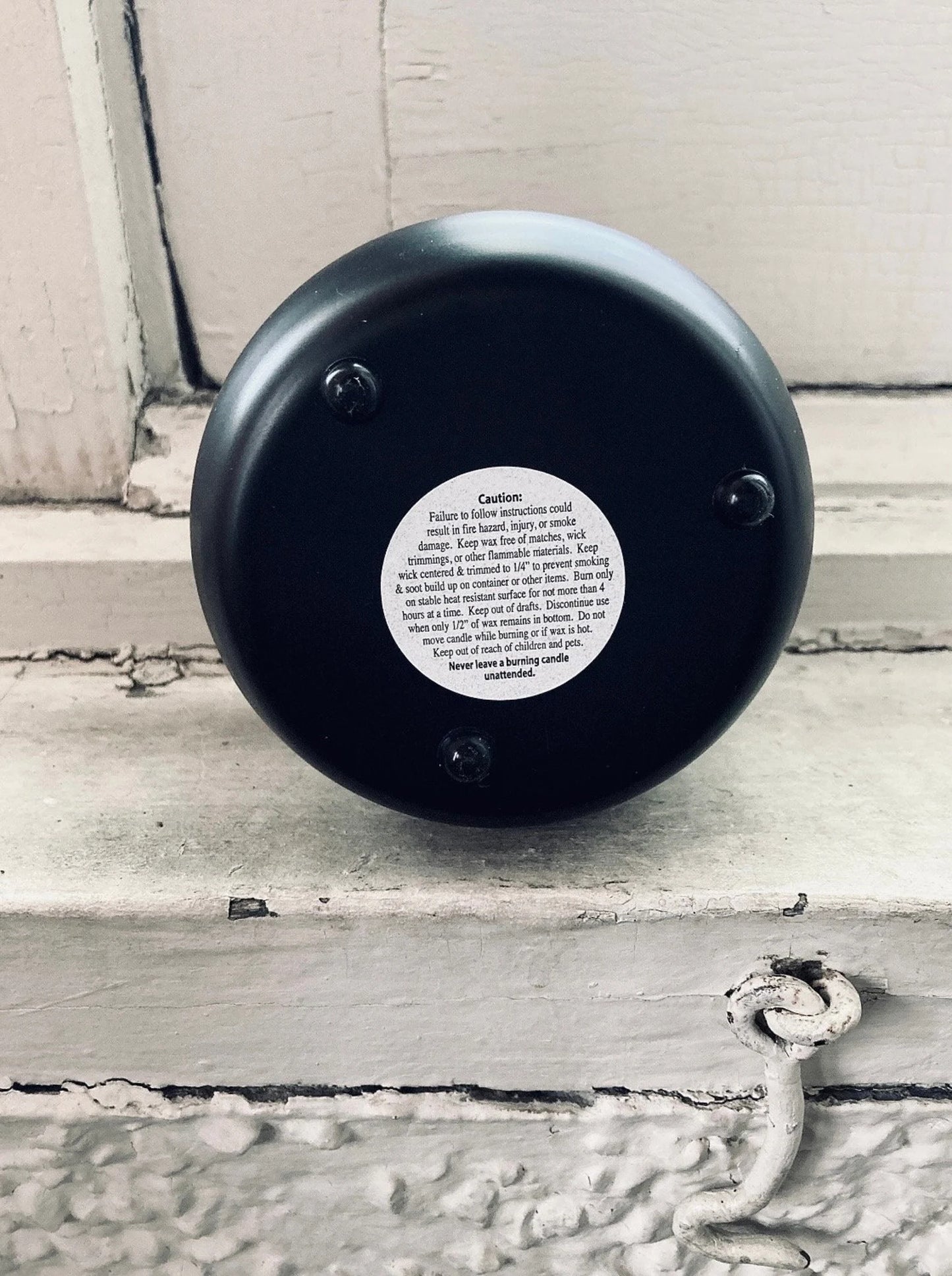 Almond Scented Black Soy Candle – Arsenic – Goth Candles 8oz Tin