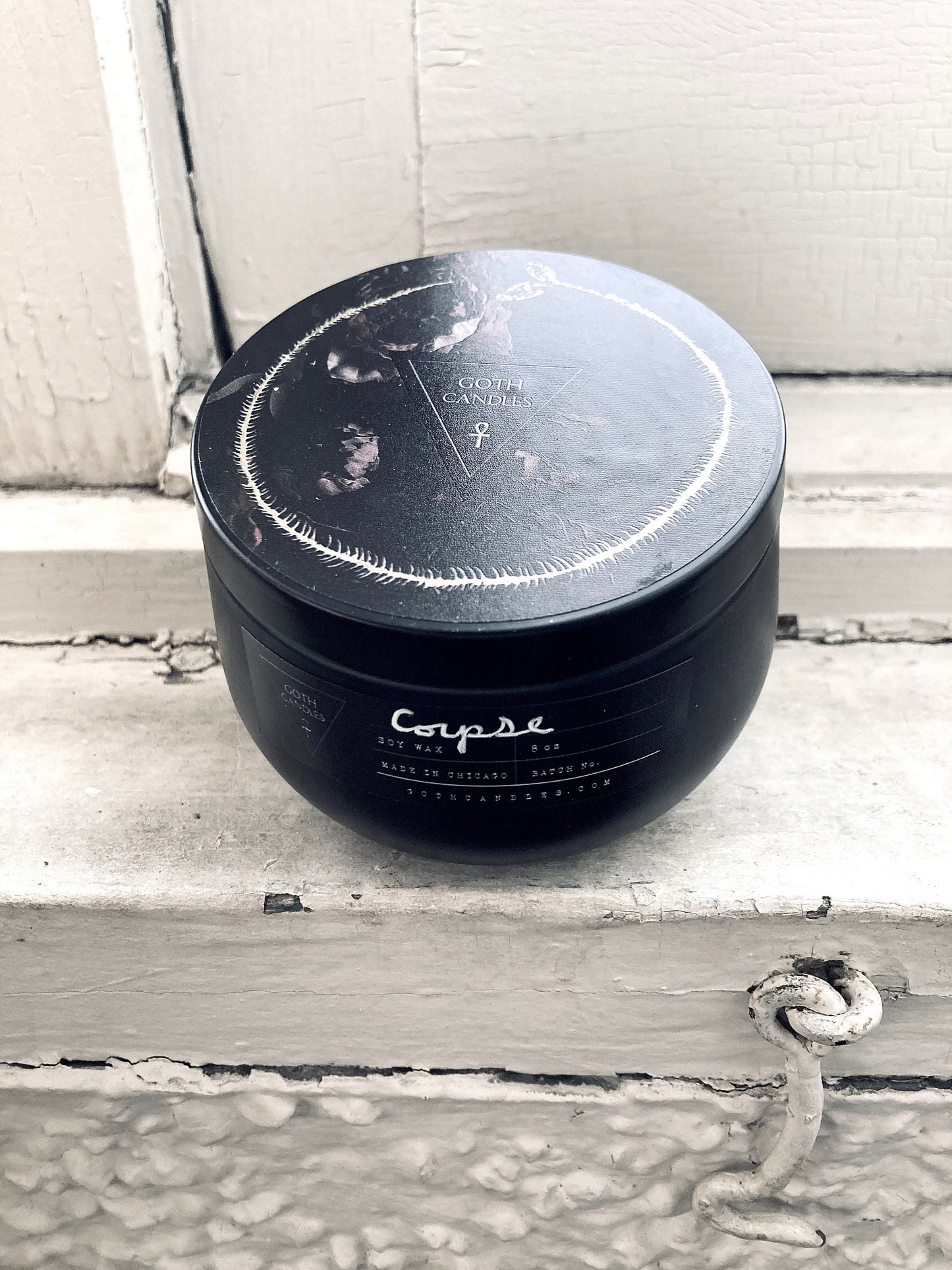 Real Dirt Scent | CORPSE | Goth Candles | Black Candle | Premium Soy Wax | Valentines Day Gift | 8 oz Tin | Dirt Candle