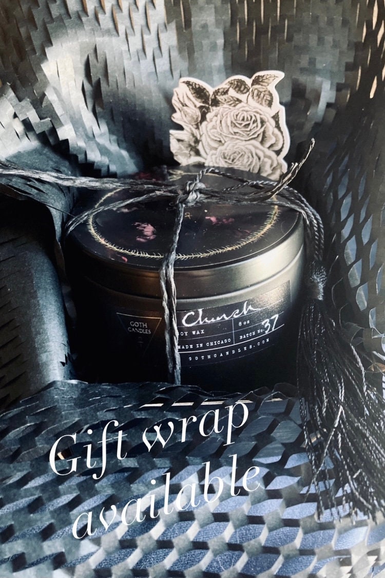 COLD DEAD HEART | Goth Candles | Winter Pine and Lavender Scent | Premium Soy Wax 8 oz Tin Vessel|