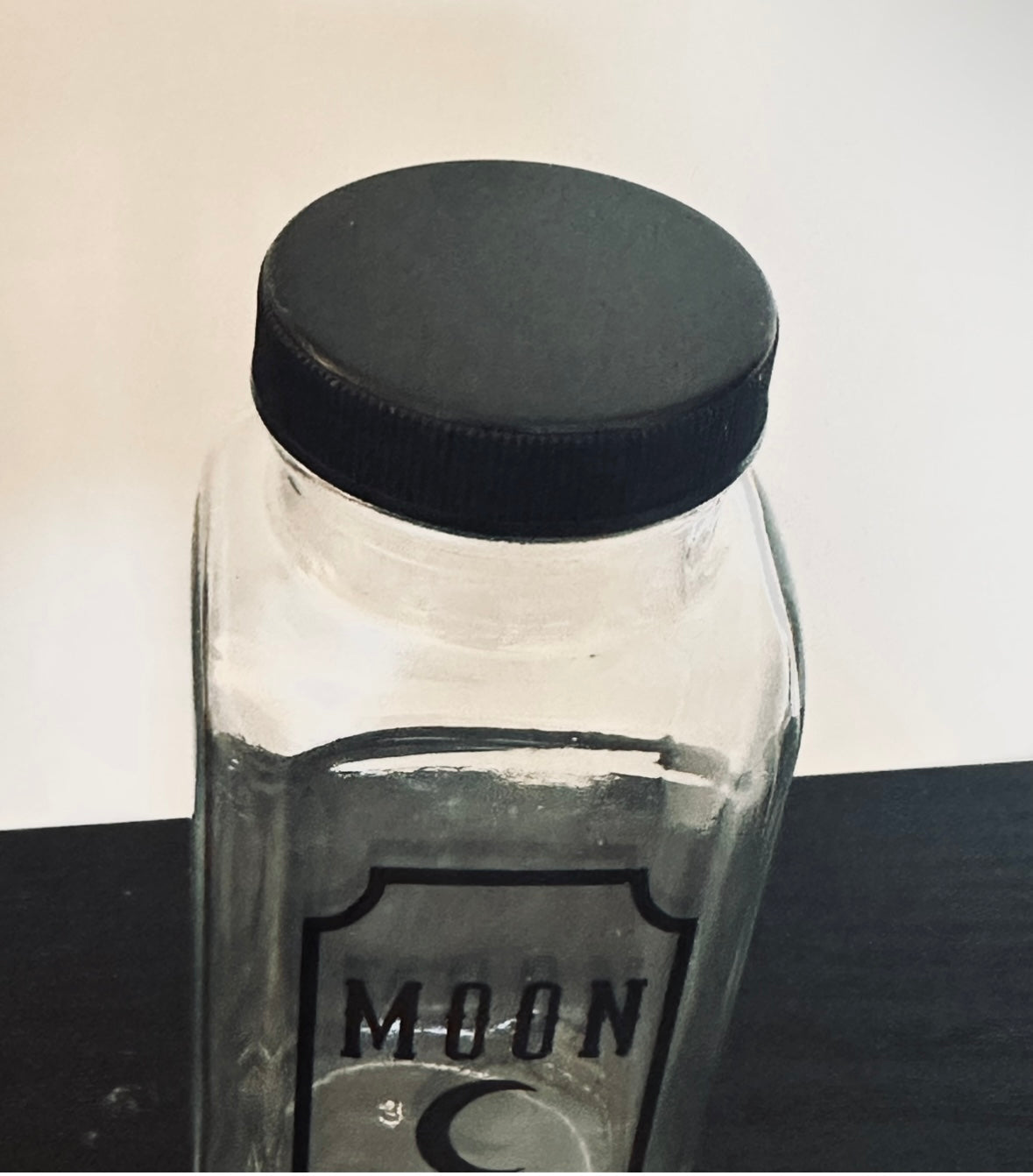 Moon Water Charging Glass Jar 8oz Necklace Holder Hand Made