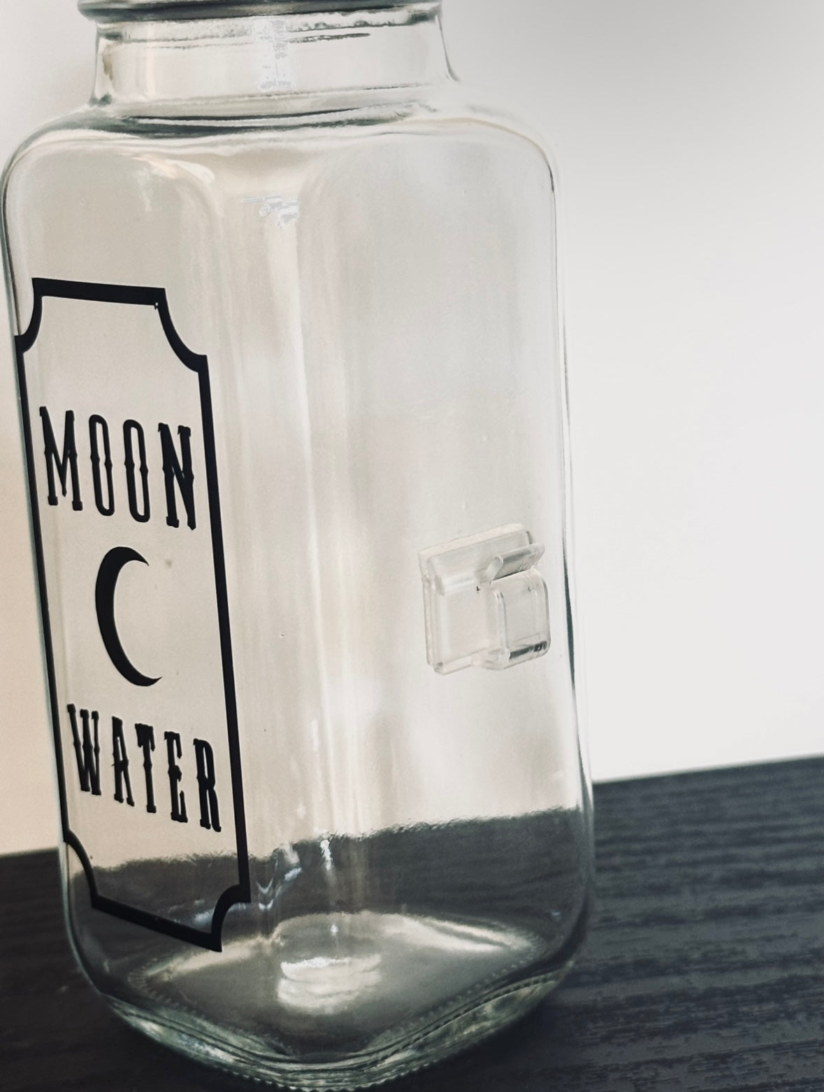 Moon Water Charging Glass Jar 8oz Necklace Holder Hand Made