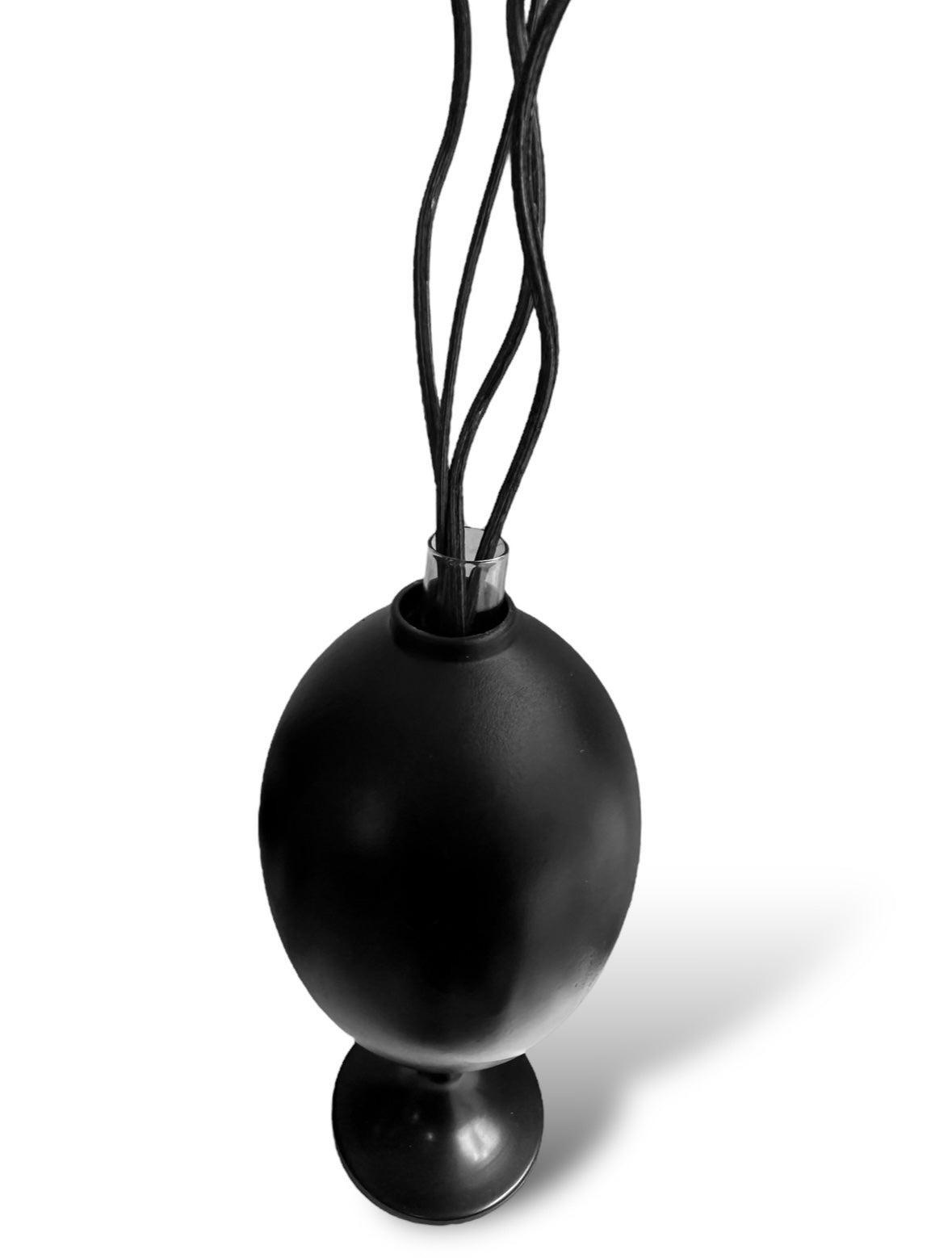 Black Goth Diffuser |Handmade|Ostrich Egg Shape Candle Holder Victorian|Pick Scent|Halloween