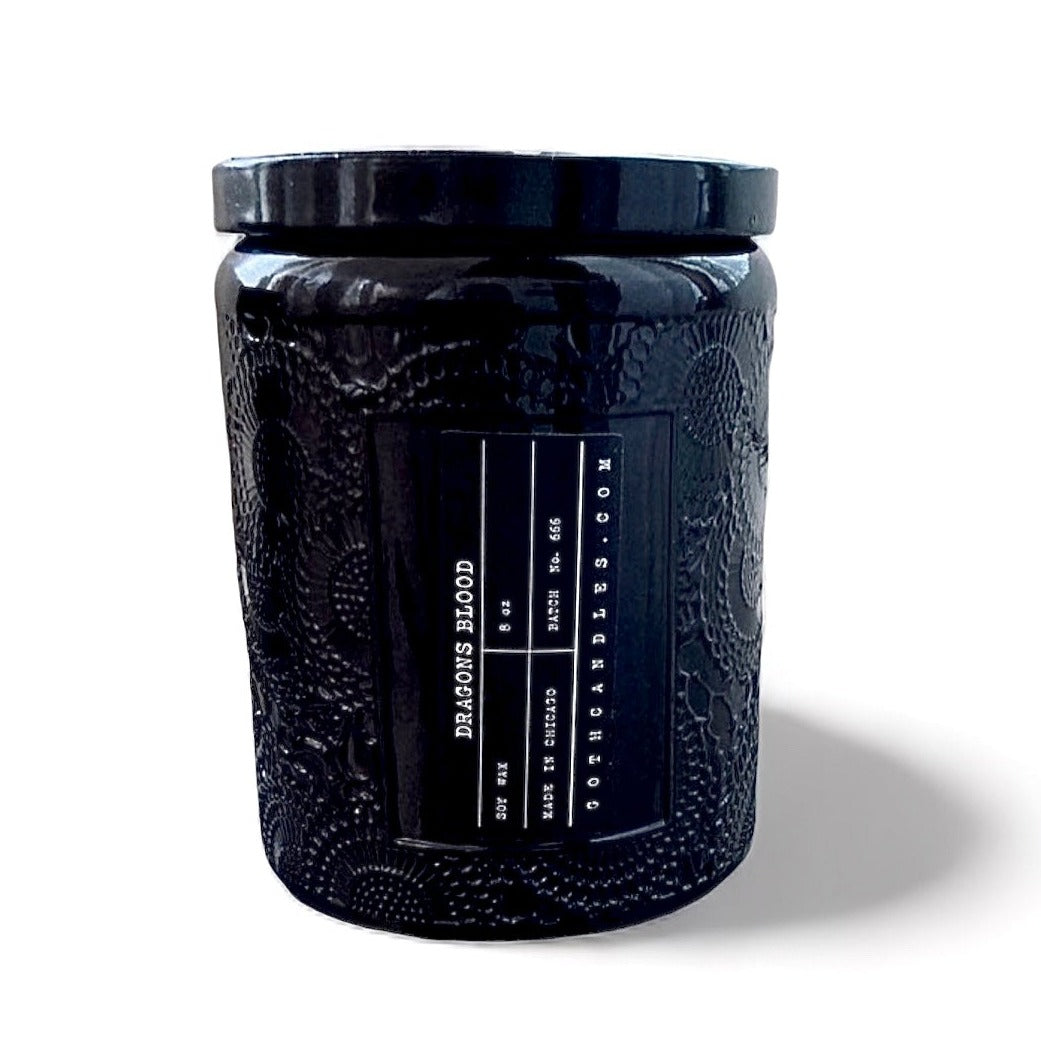 Goth Candle | DRAGONS BLOOD | 8.8 oz Vessel | Premium Soy Wax