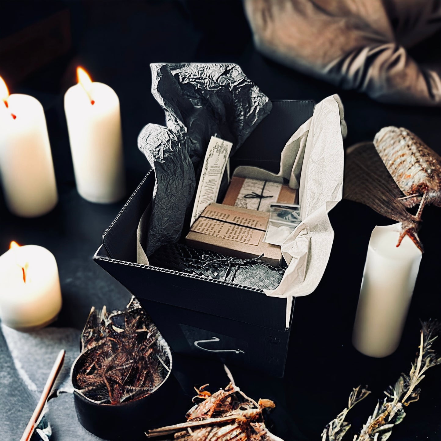 Seasonal Candle Box | Witch Box | Goth Box Candles | Goth Gift Mystery Box | Goth Candles