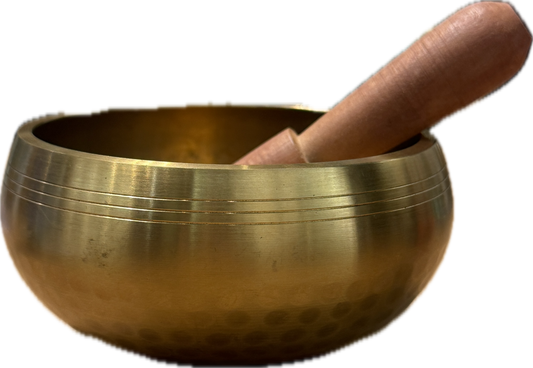 Tibetan Singing Bowl - 4.5" Hand Hammered Gold
