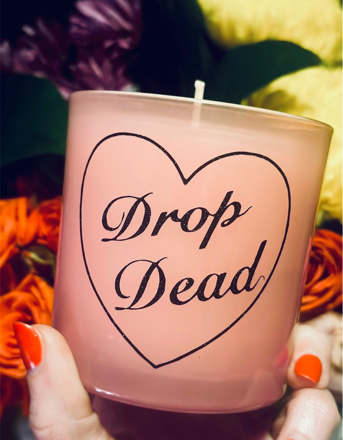 Dark Spiced Horchata Anti Valentines Candle Goth Galentines 7oz Soy Drop Dead