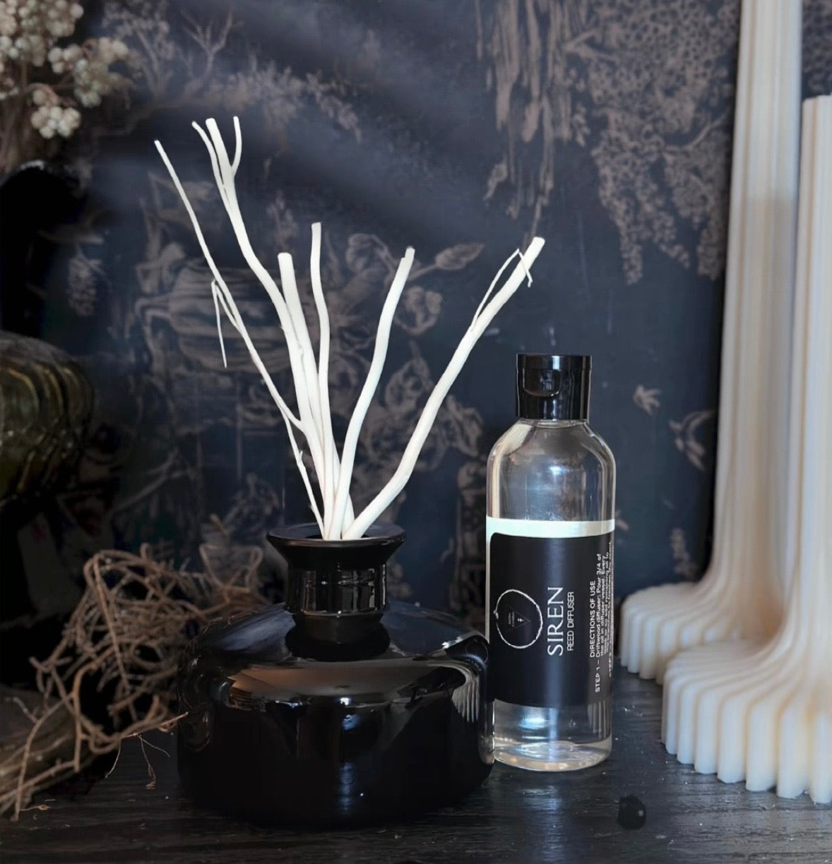 Driftwood Reed Diffuser SIREN Earth and Sea Goth Home Scent Non Toxic