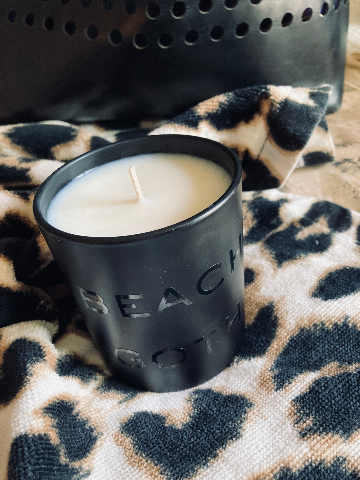 BEACH GOTH #1 Candle |Suntan Lotion Scent| Goth Candles | Summer Soy Candle | 10oz Vessel