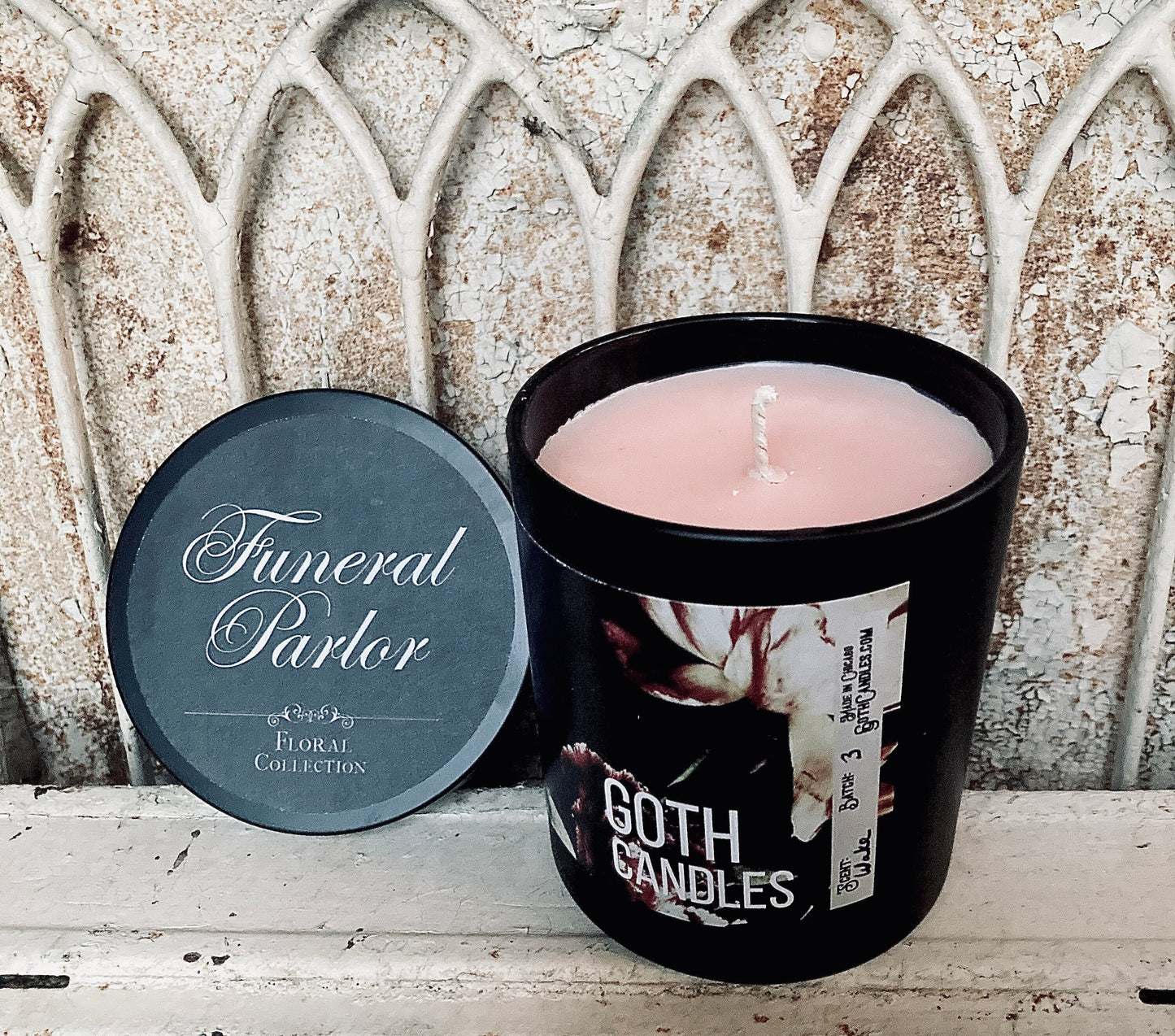 WAKE | Sweet Bouquet Floral Scent | Funeral Parlor Collection | Goth Candles | 10 oz Vessel | Premium Soy Wax | Valentines Day Gift
